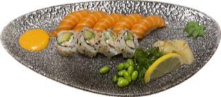 Sushi - 5 lax & 4 rullar